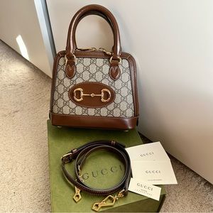 GUCCI HORSEBIT 1955 MINI TOP HANDLE BAG LIKE NEW IN BOX WITH TAGS DUST BAG